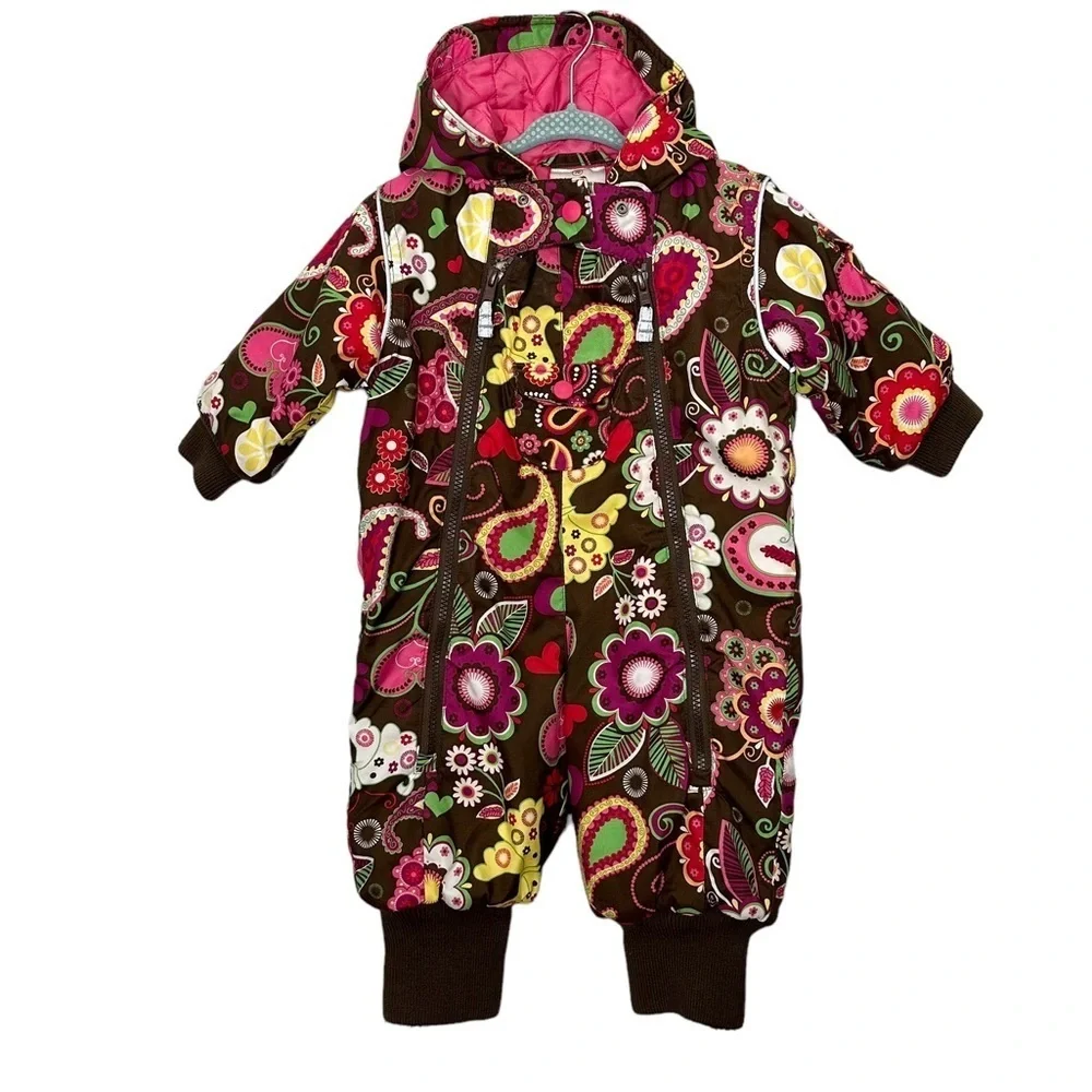 Hanna Andersson Floral Hooded Snowsuit